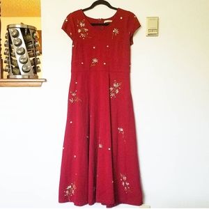 Eshatki Embroidered Midi Dress